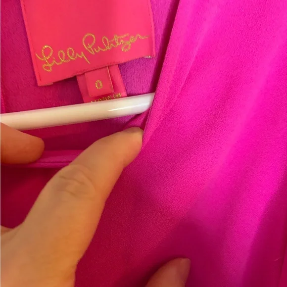 Lilly Pulitzer Anya hot pink Ruffle Jumpsuit - Picture 2 of 5